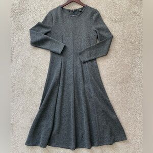 J Crew long sleeve flare dress in ponte fabric Size 10